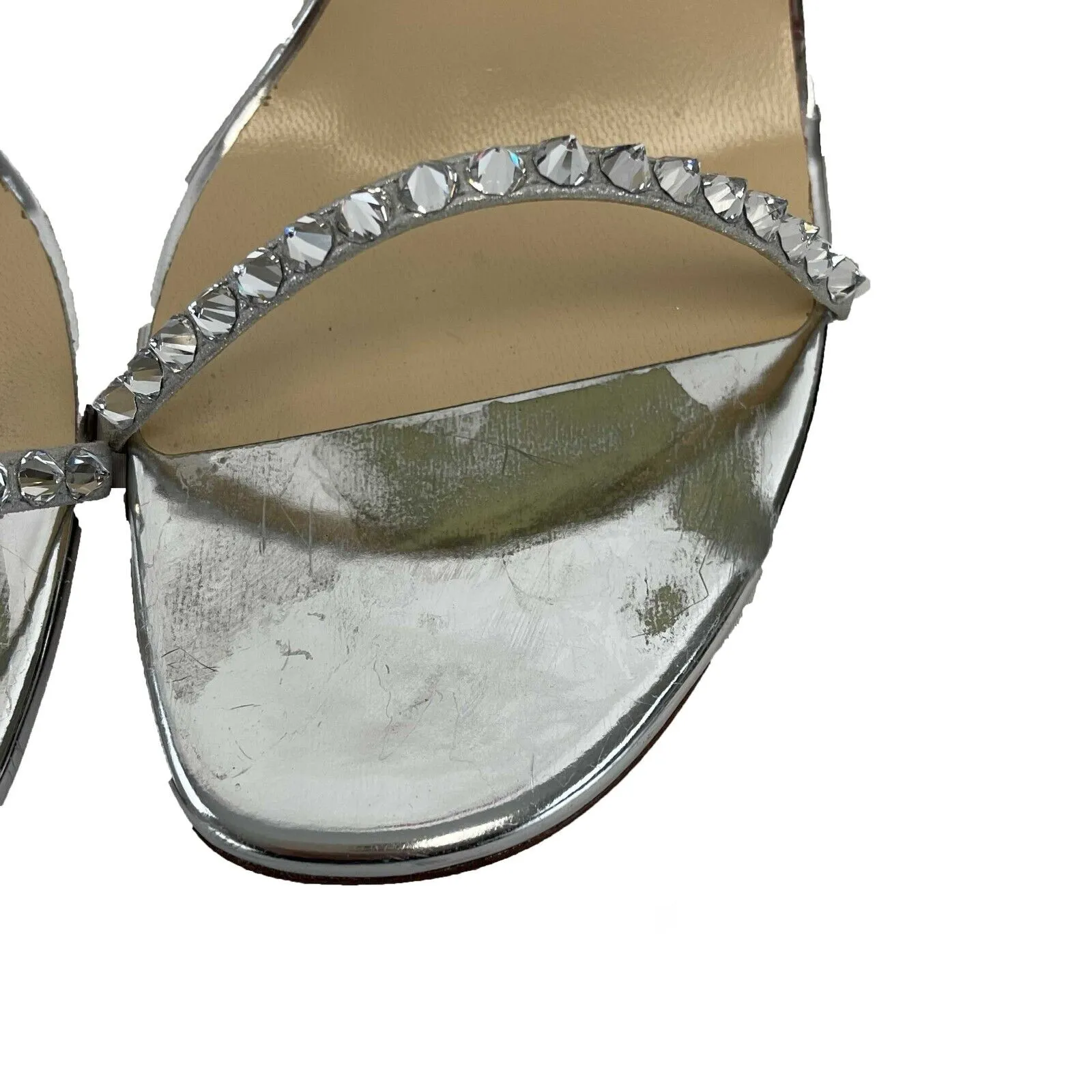 Christian Louboutin - So You 100 Swarovski Leather Sandals - 39.5 US 9.5