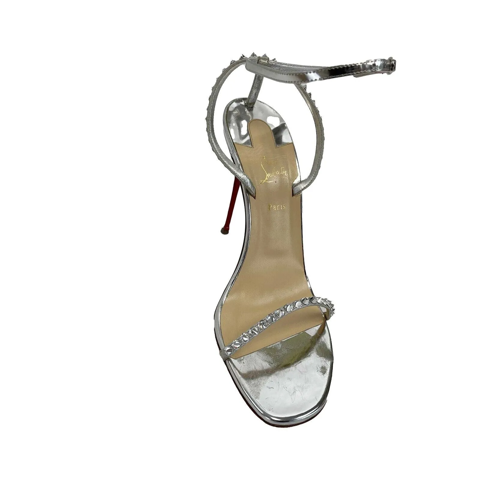 Christian Louboutin - So You 100 Swarovski Leather Sandals - 39.5 US 9.5