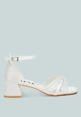 Cinnabon Pearl Embellished Strappy Sandals