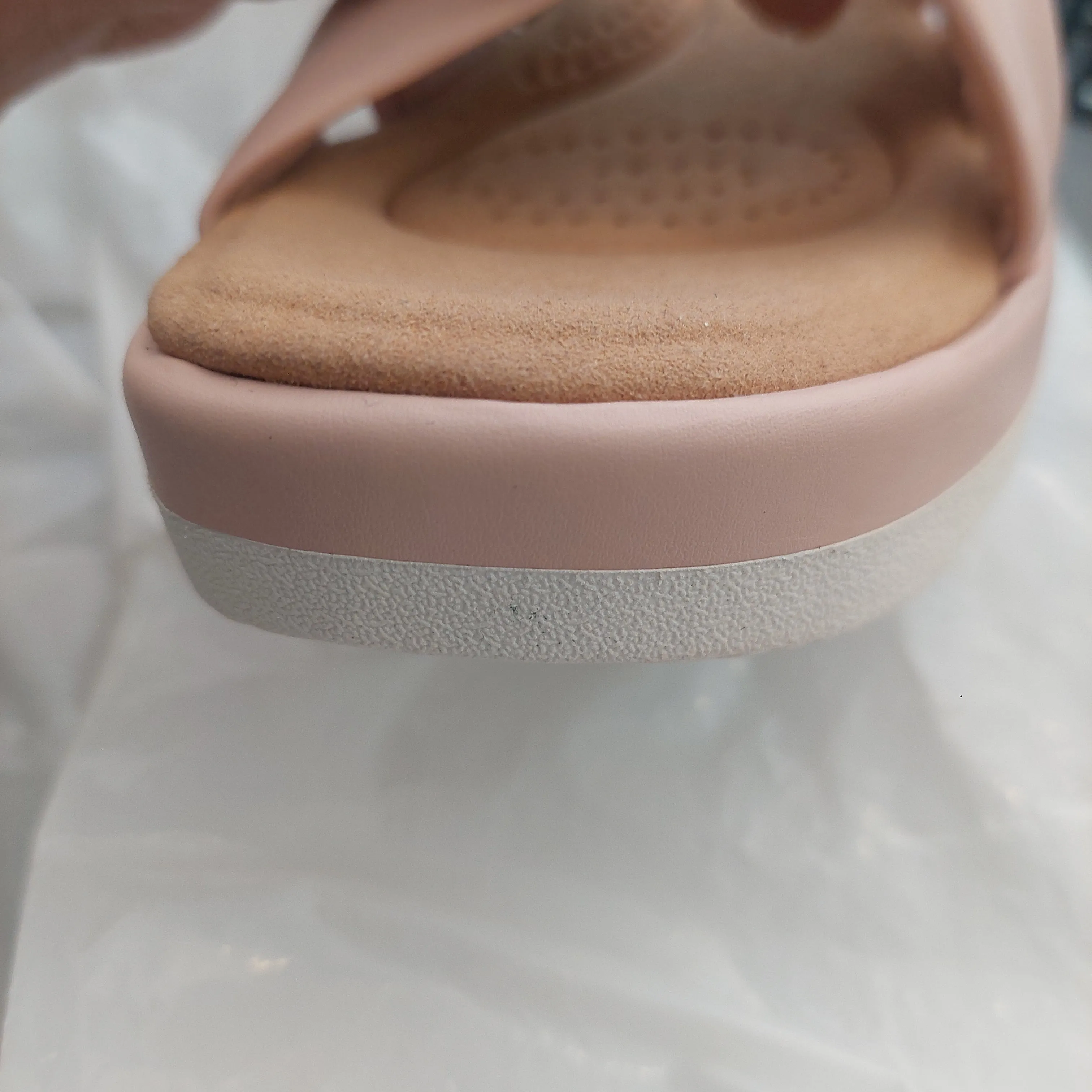 Clark's Light Pink Rose Claire Charm Wedge Sandals | Like New |