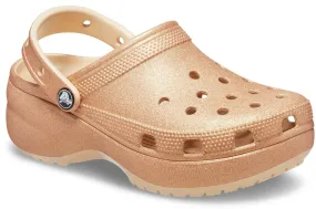 Crocs 207241 Classic Platform Glitter Womens Clog