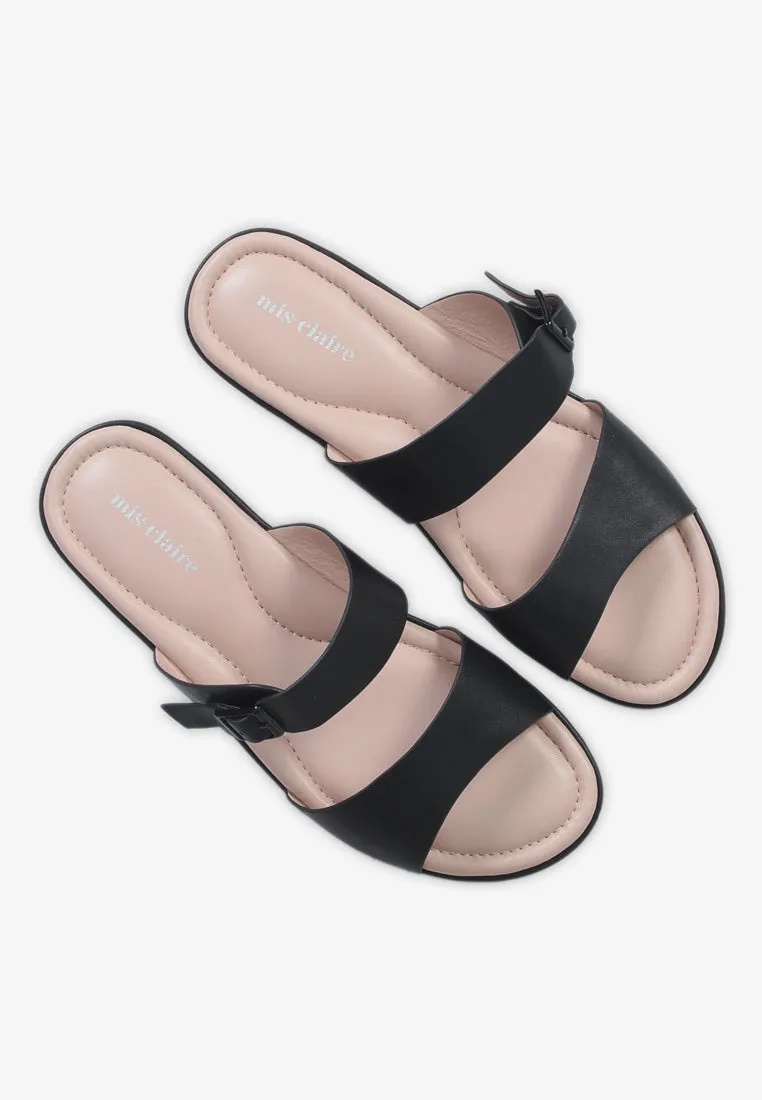 Danna Double Strap Comfort Sandals - Black