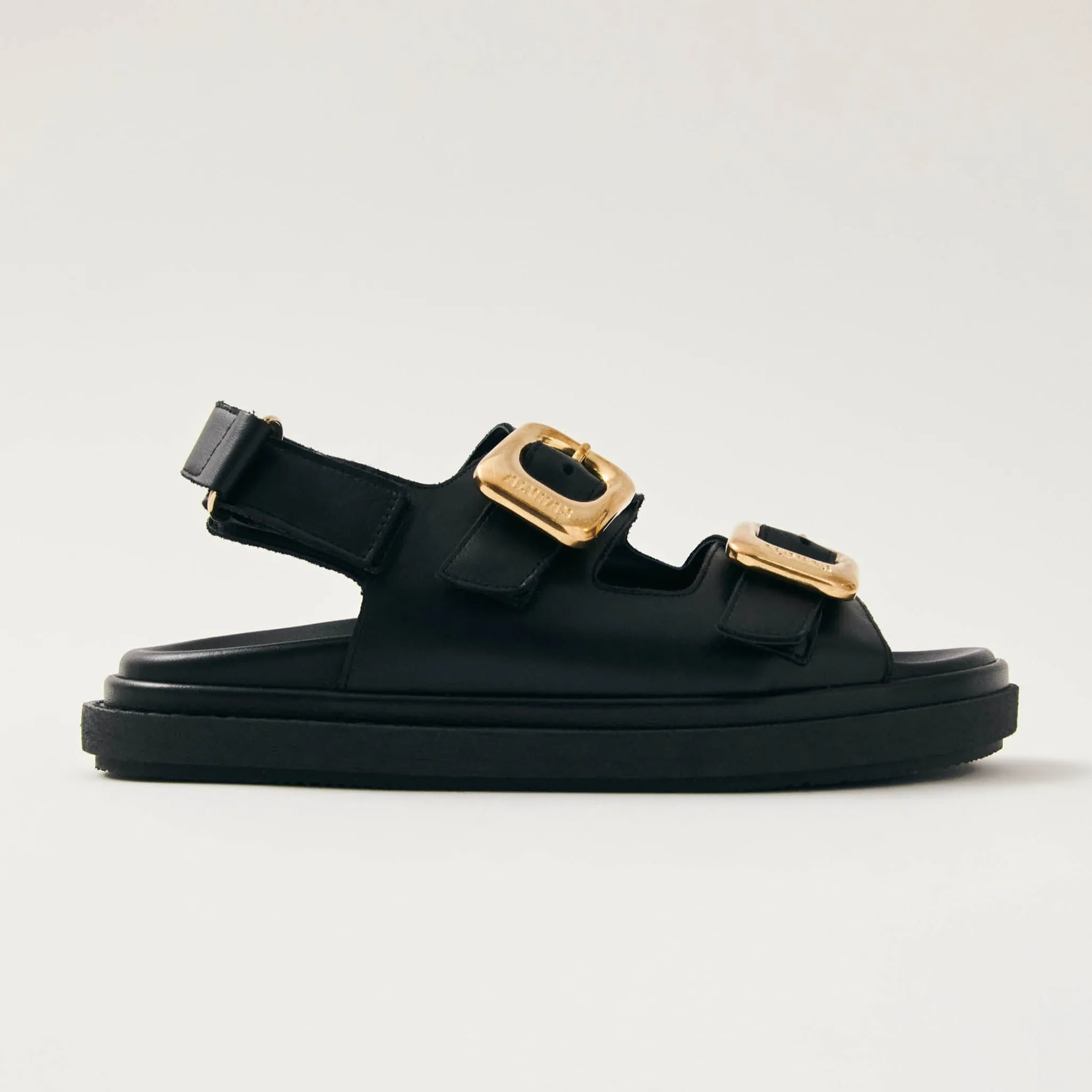 Daria Black Leather Sandals