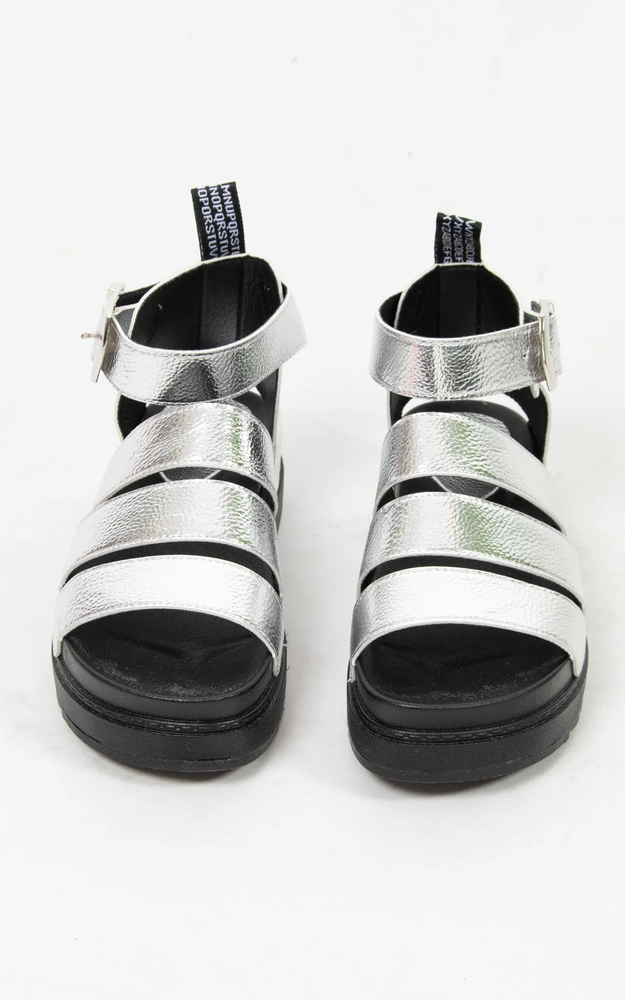 Dot Platform Sandals | Silver