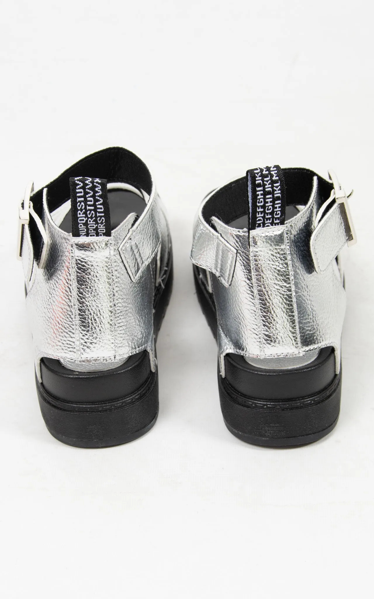 Dot Platform Sandals | Silver