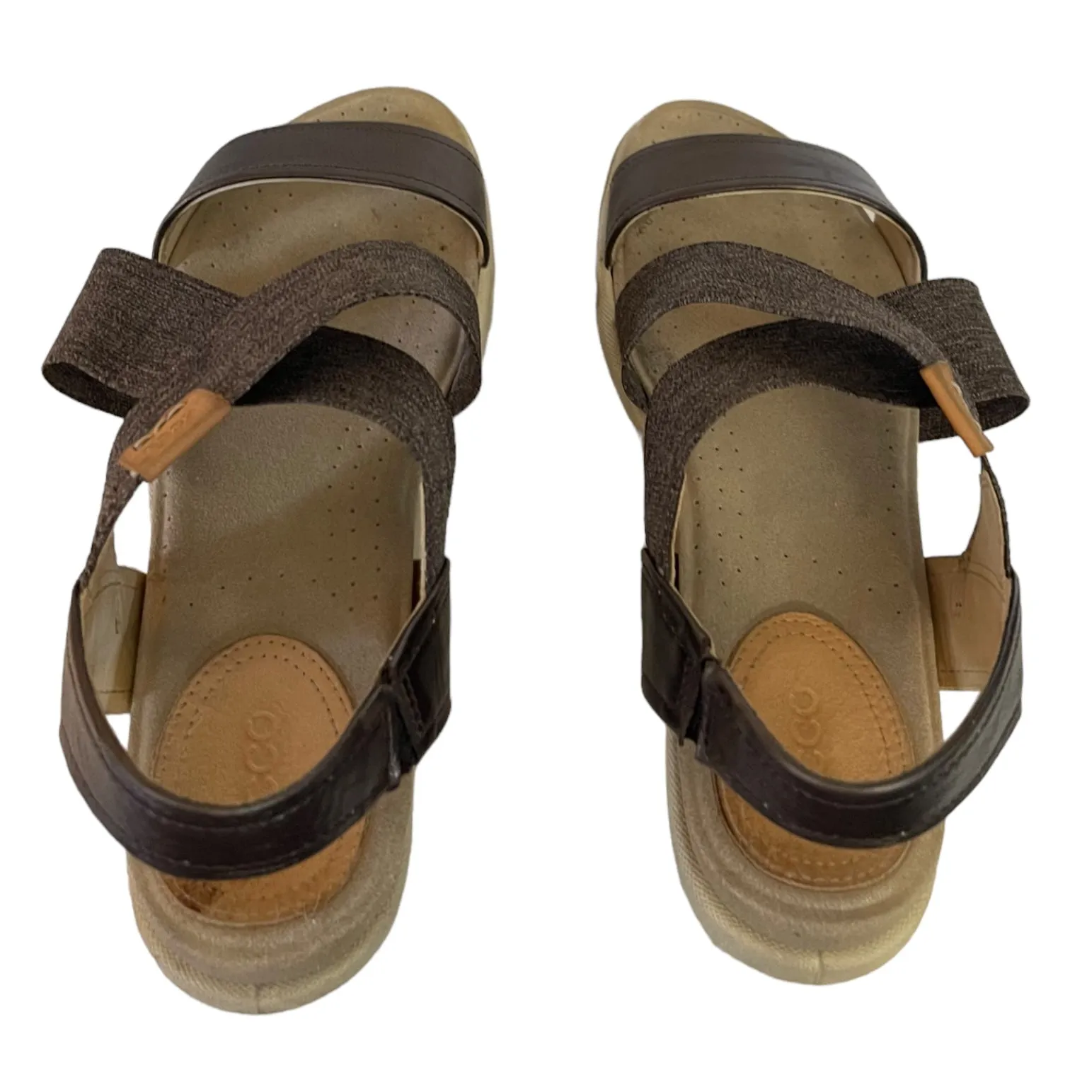 Ecco Damara Leather & Stretch Comfort Sandals Size 11