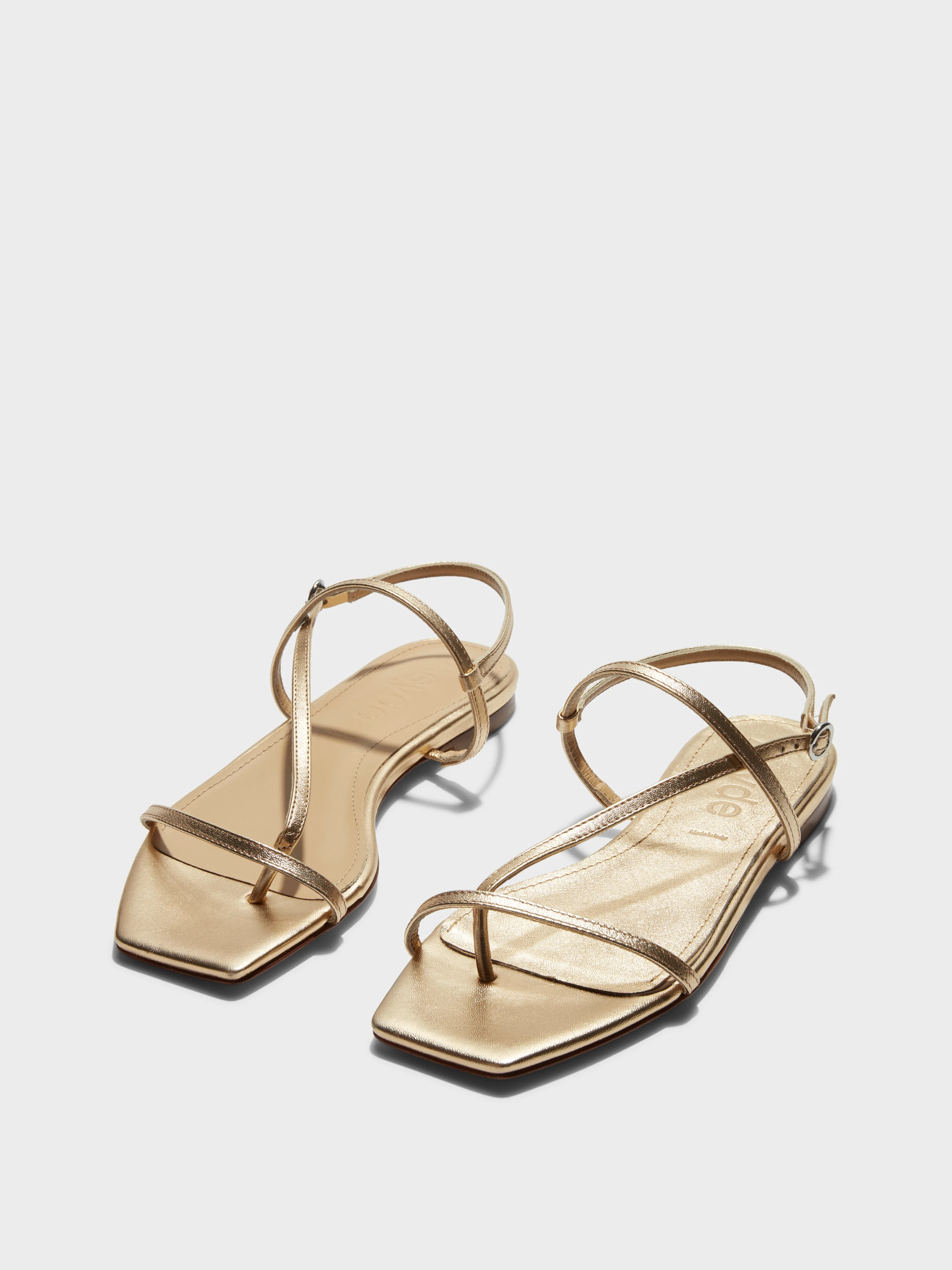 Ella Leather Toe-Post Sandals