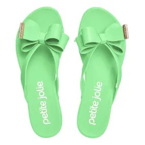 Emerald Green Big Bow Sandals