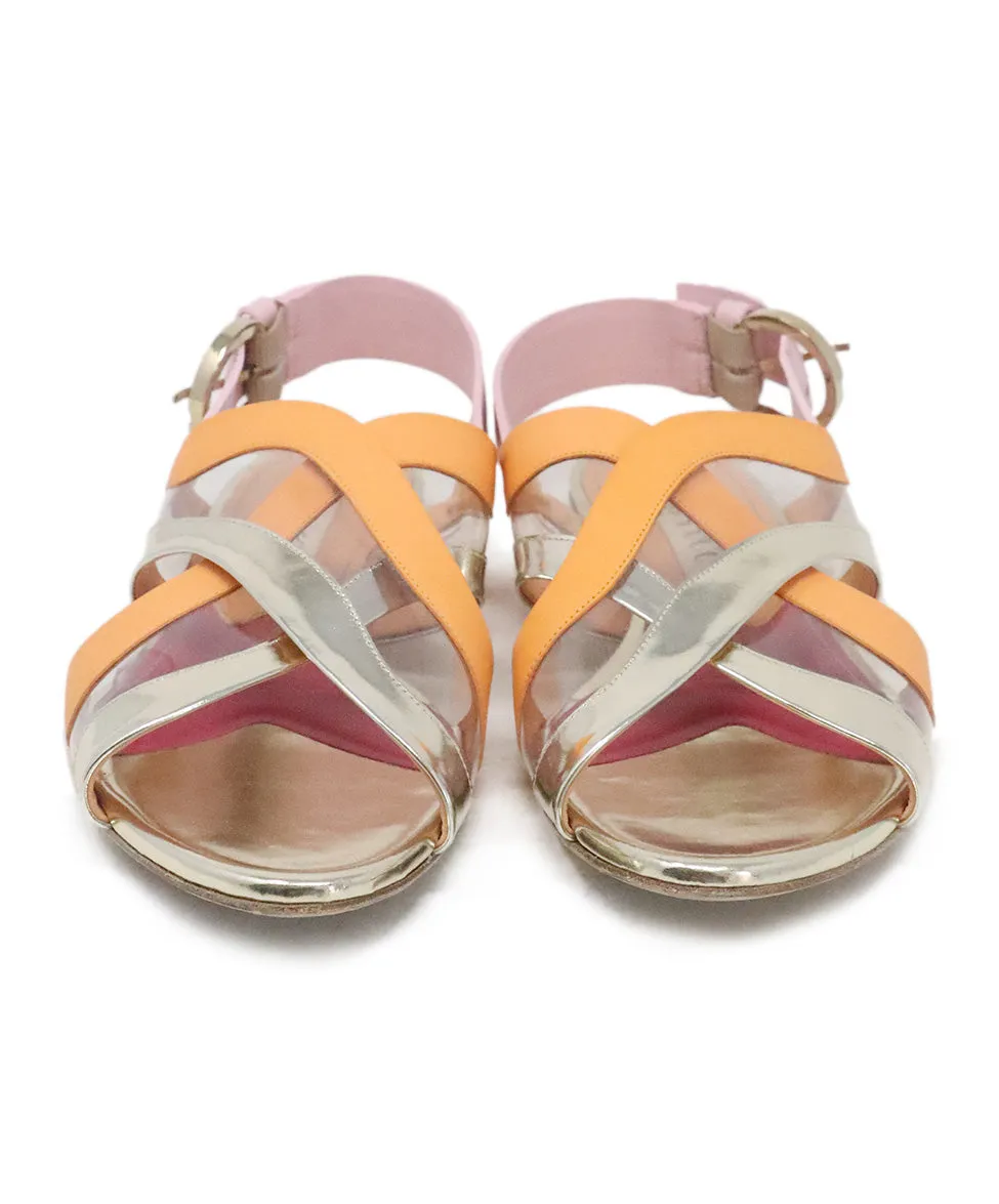 Emilio Pucci Orange & Pink Sandals sz 6