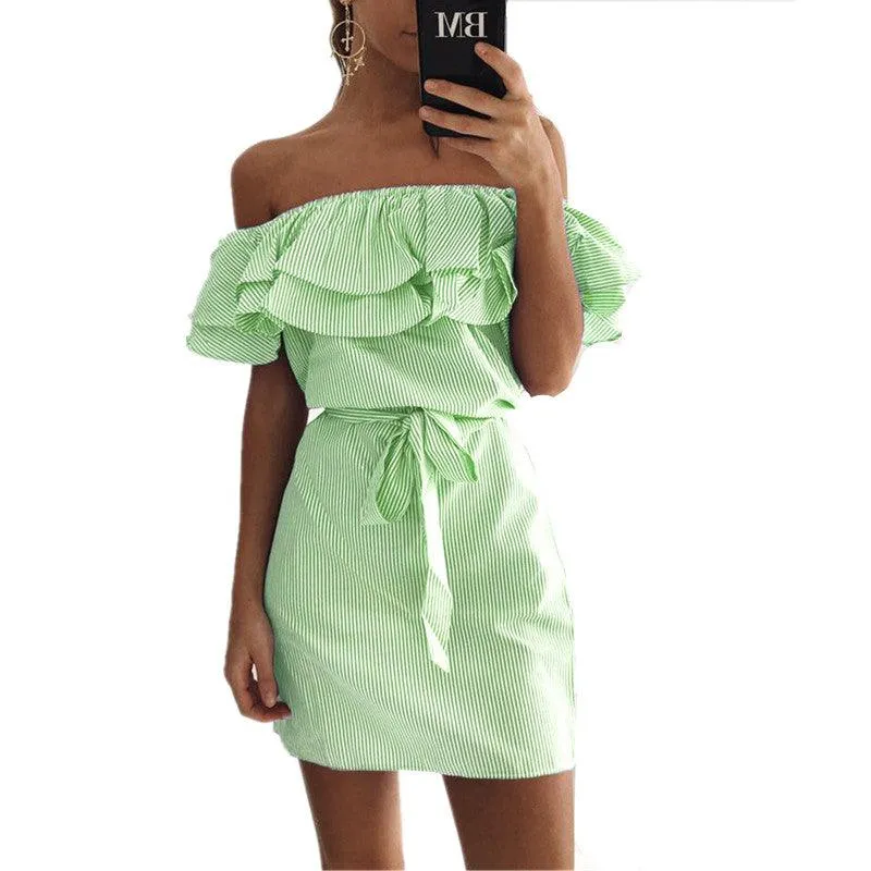 END OF THE LINE RUFFLED DRESS