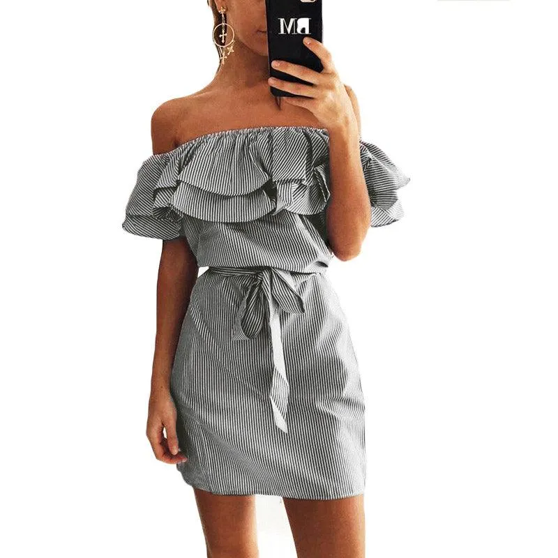 END OF THE LINE RUFFLED DRESS