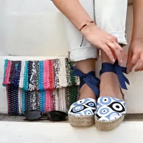 Espadrilles Sandals - Evil Eye Print