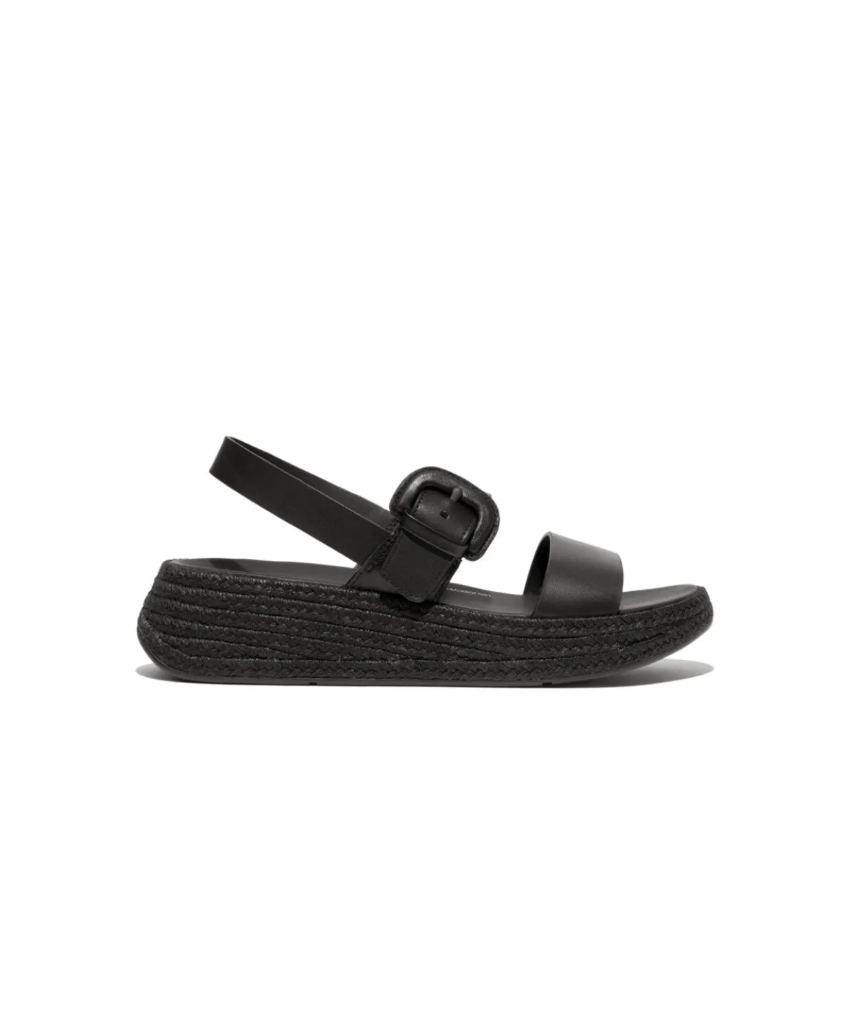 Fitflop F-Mode Espadrille Bucke L Flatform Sandals Black