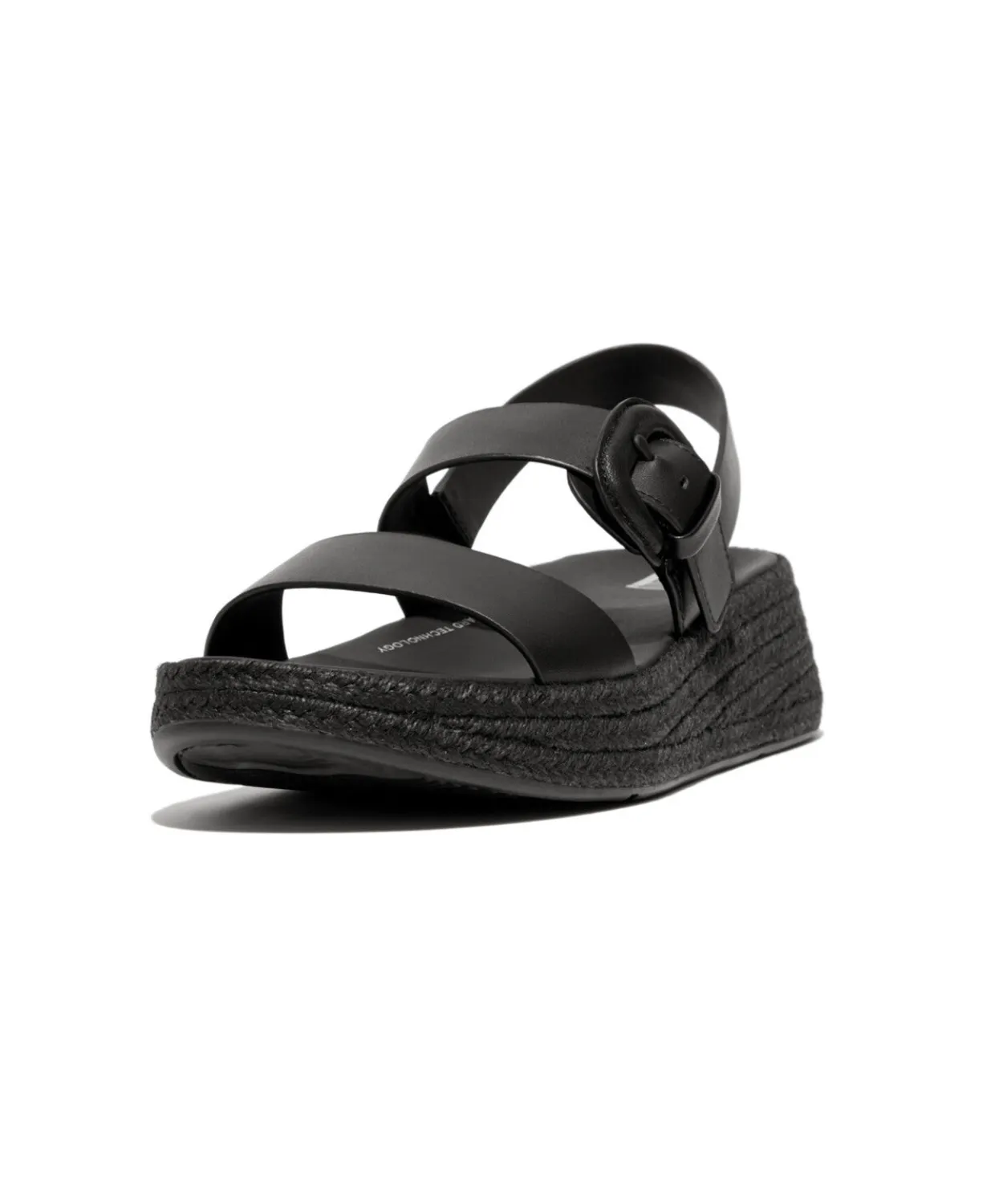 Fitflop F-Mode Espadrille Bucke L Flatform Sandals Black