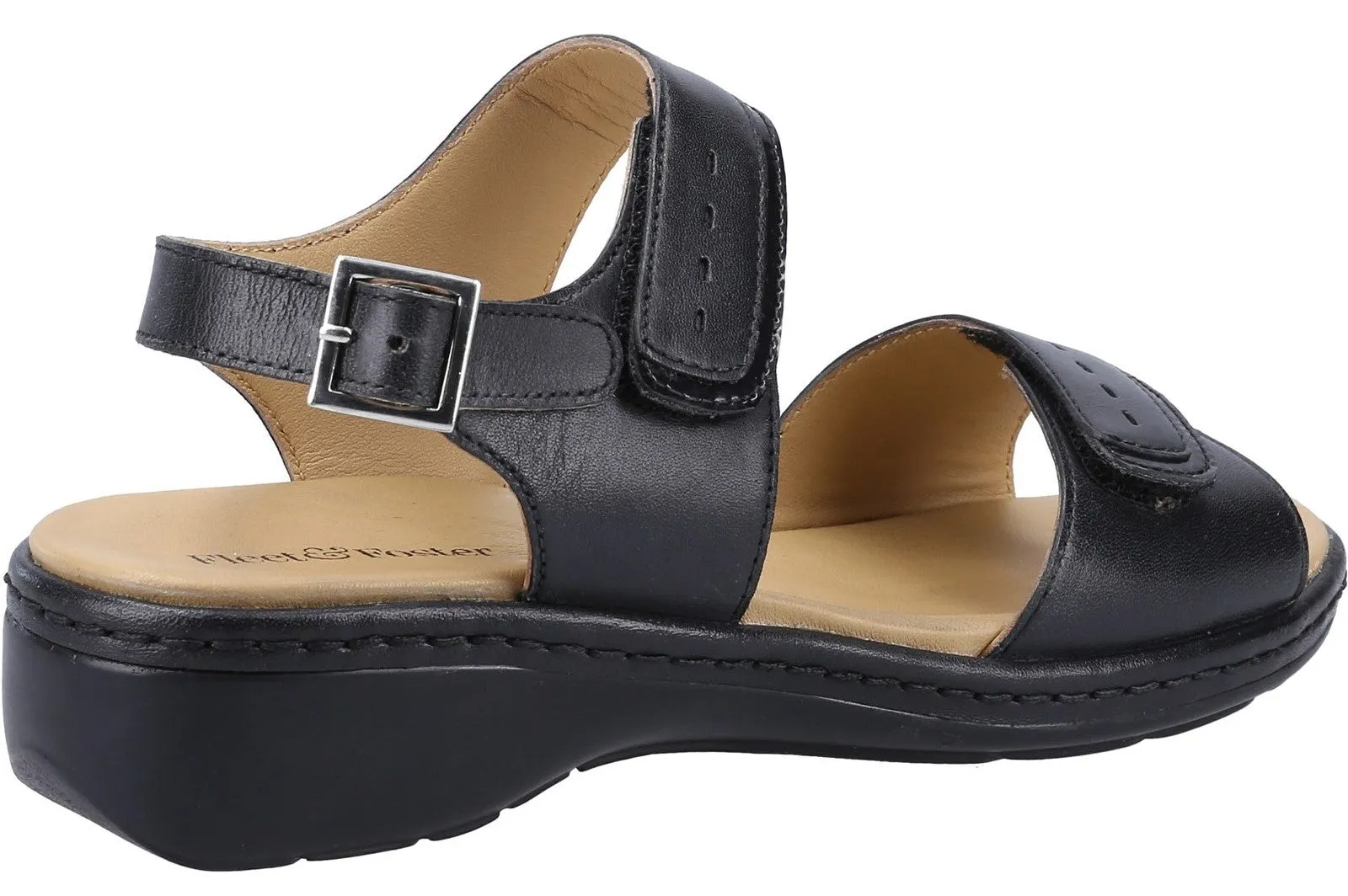 Fleet & Foster Linda Womens Leather Touch-Fastening Sandal