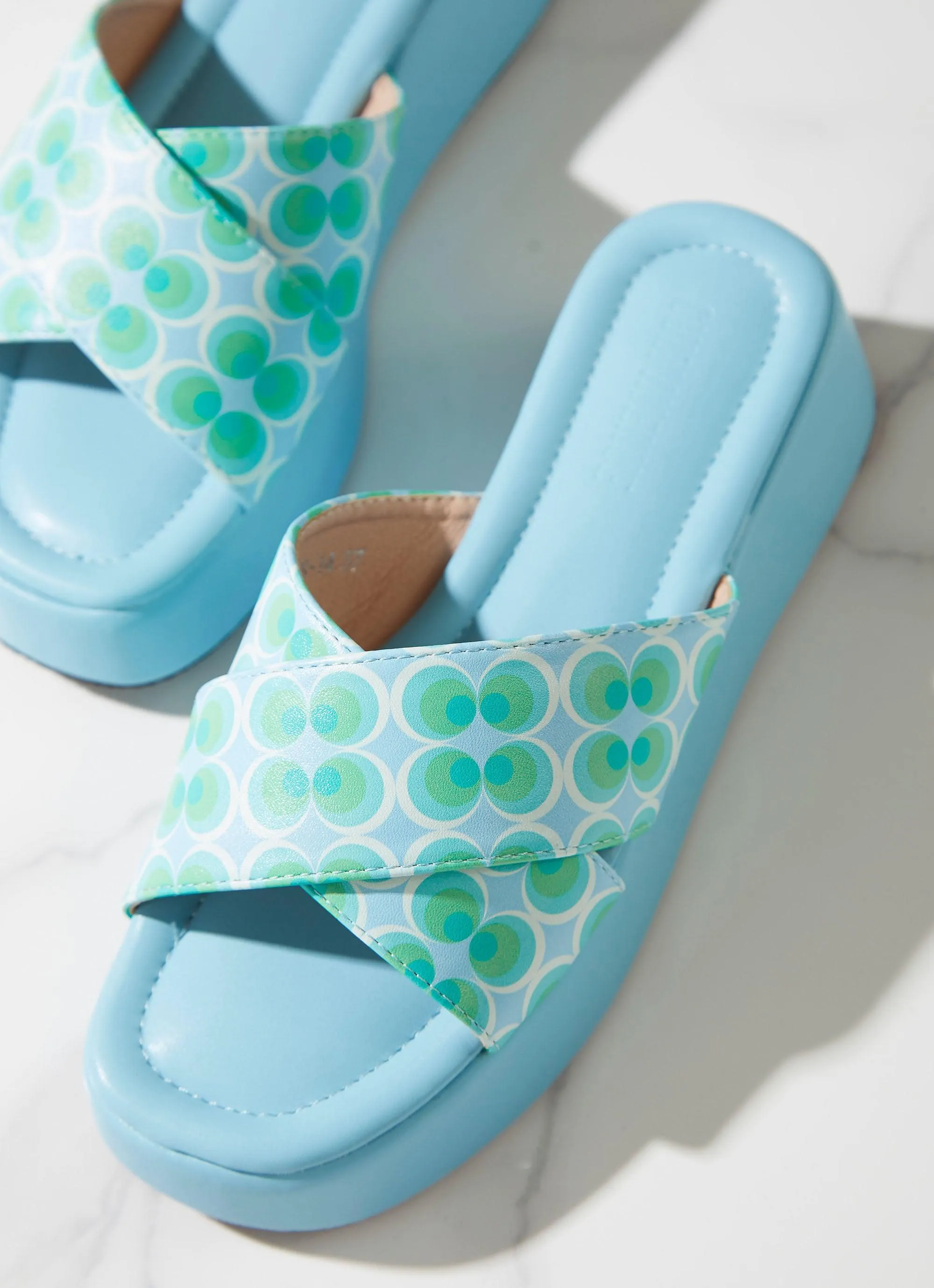 Fonda Cross Over Mule - Seafoam