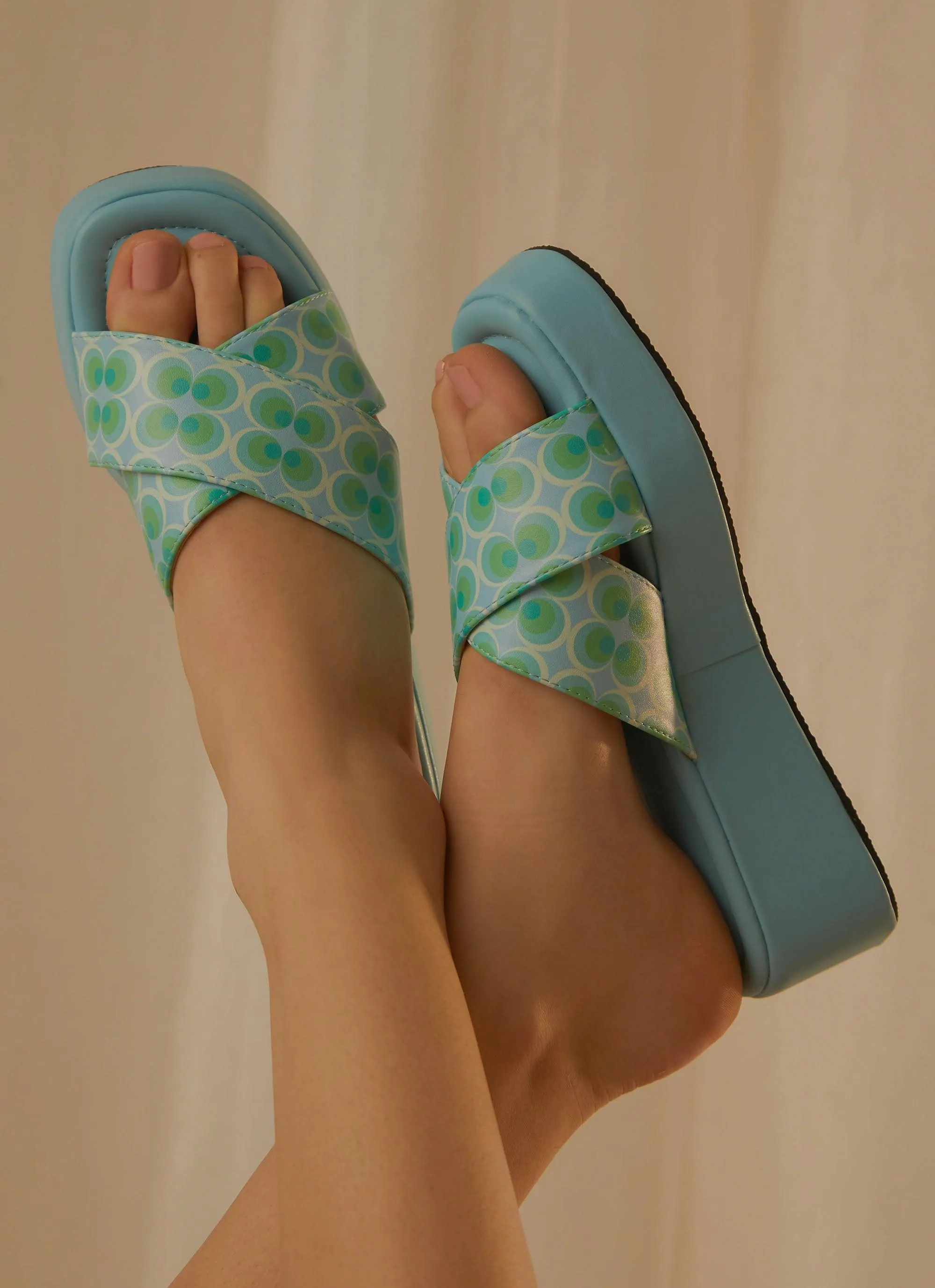 Fonda Cross Over Mule - Seafoam