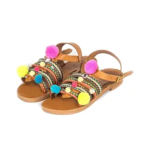 Gladiator Pom Pom Sandals