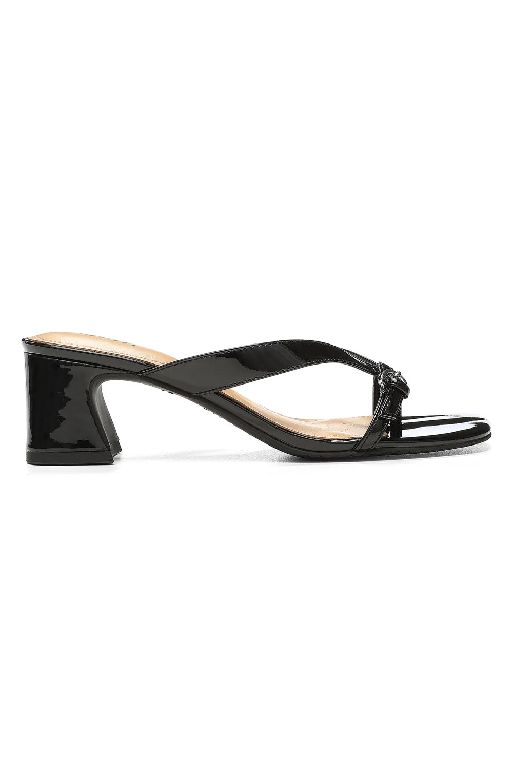 Glam Block Heel Sandals In Wide Width - Black