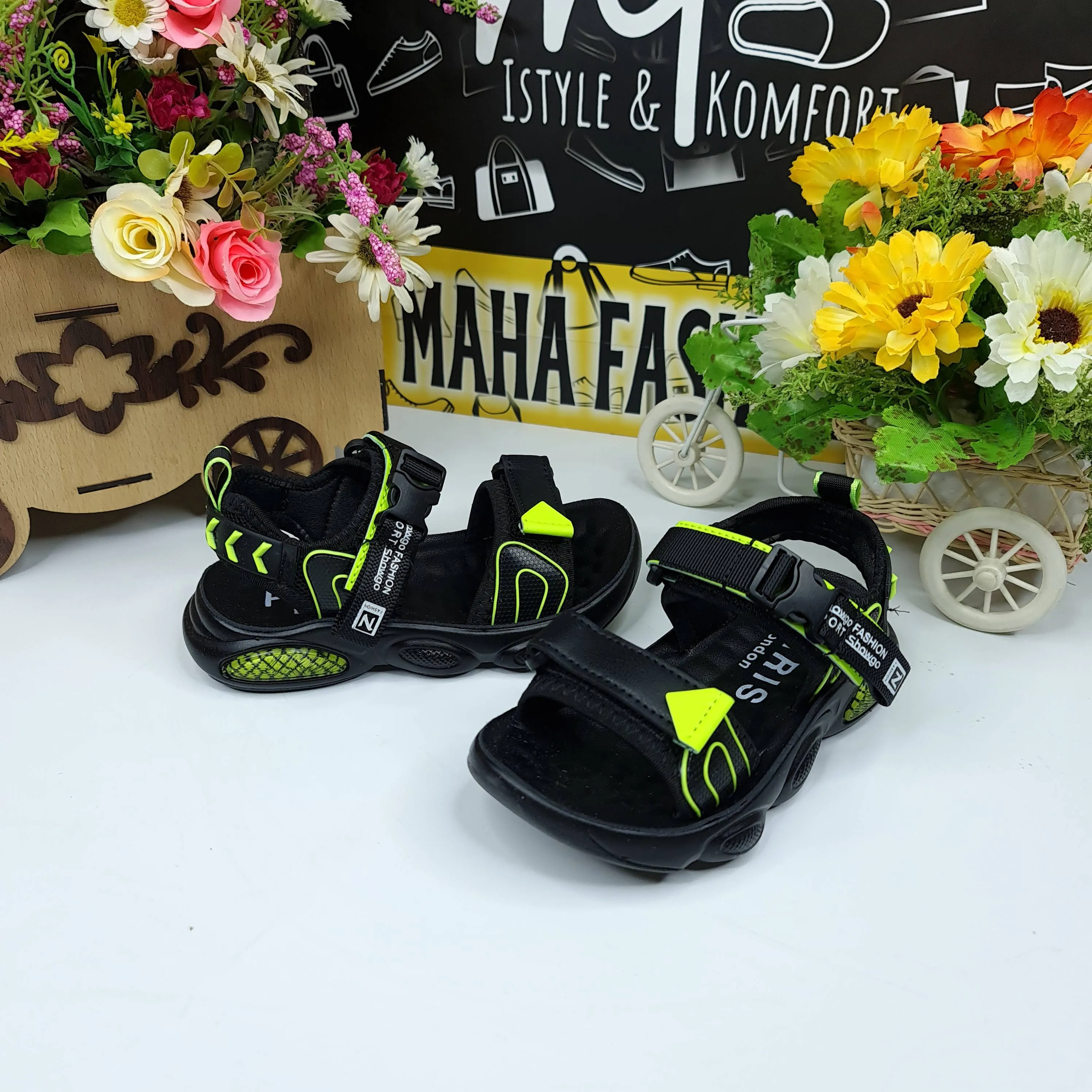 Green Kids Sandals