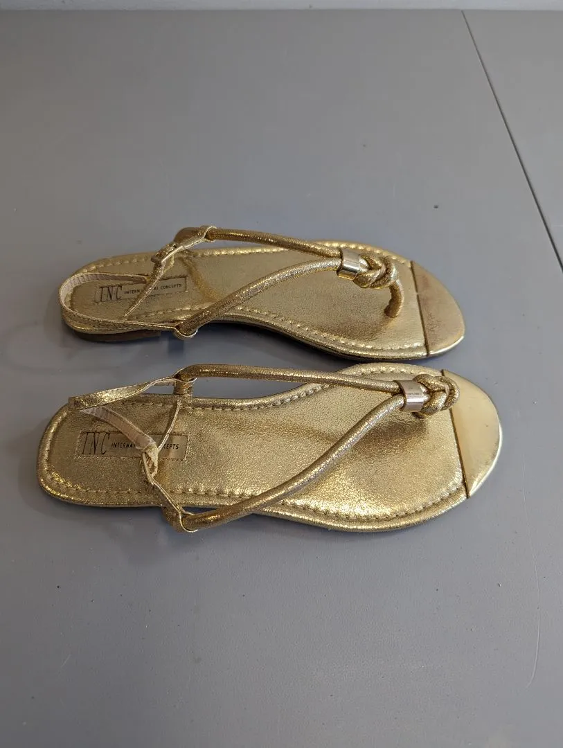 INC Gold Sandals (7)