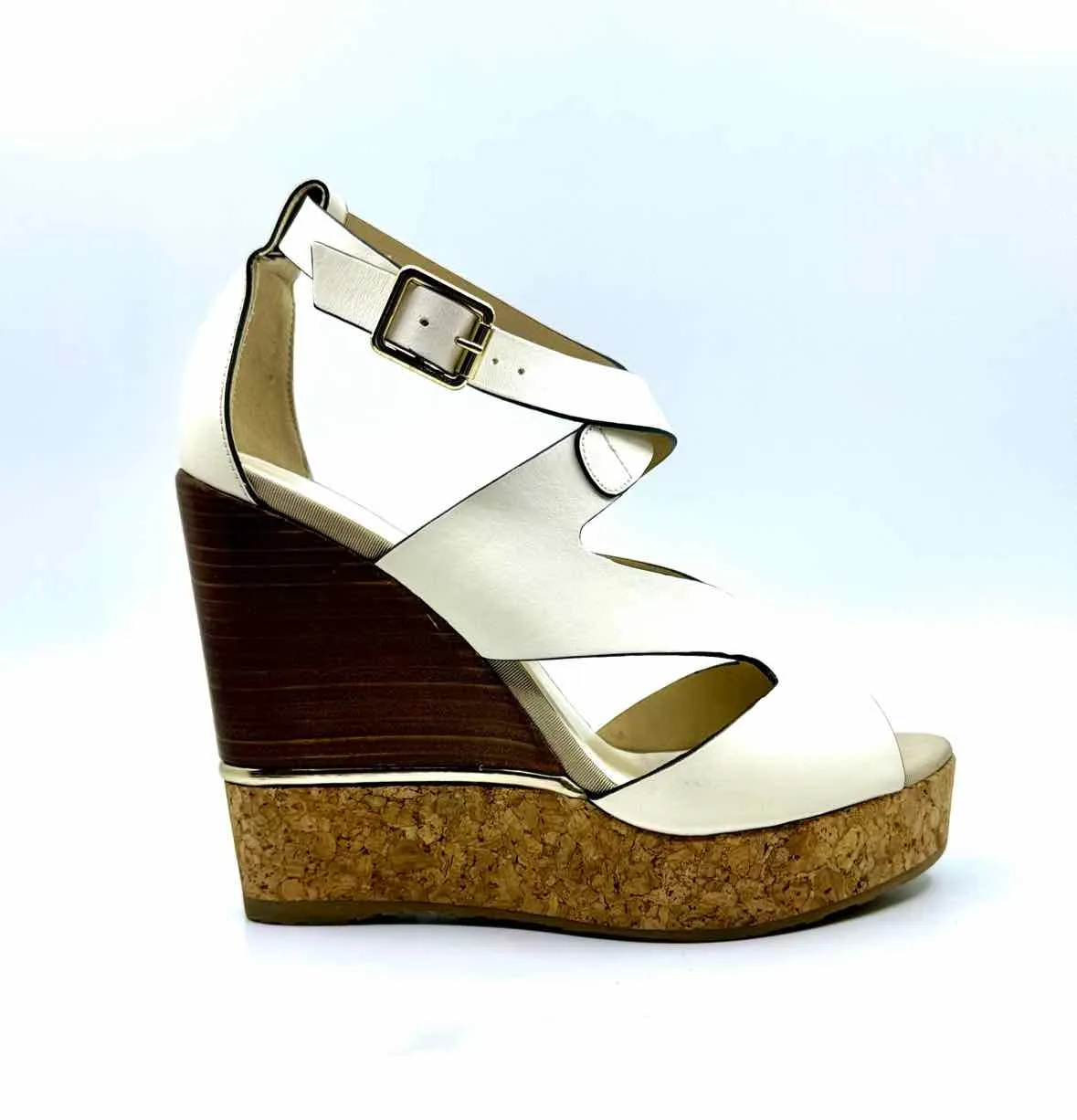 JIMMY CHOO Wedge Sandals | Size 7.5