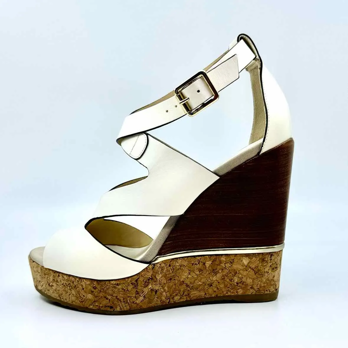 JIMMY CHOO Wedge Sandals | Size 7.5