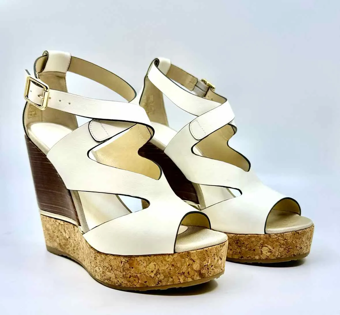 JIMMY CHOO Wedge Sandals | Size 7.5