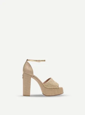 Jute Peep Toe Sandals