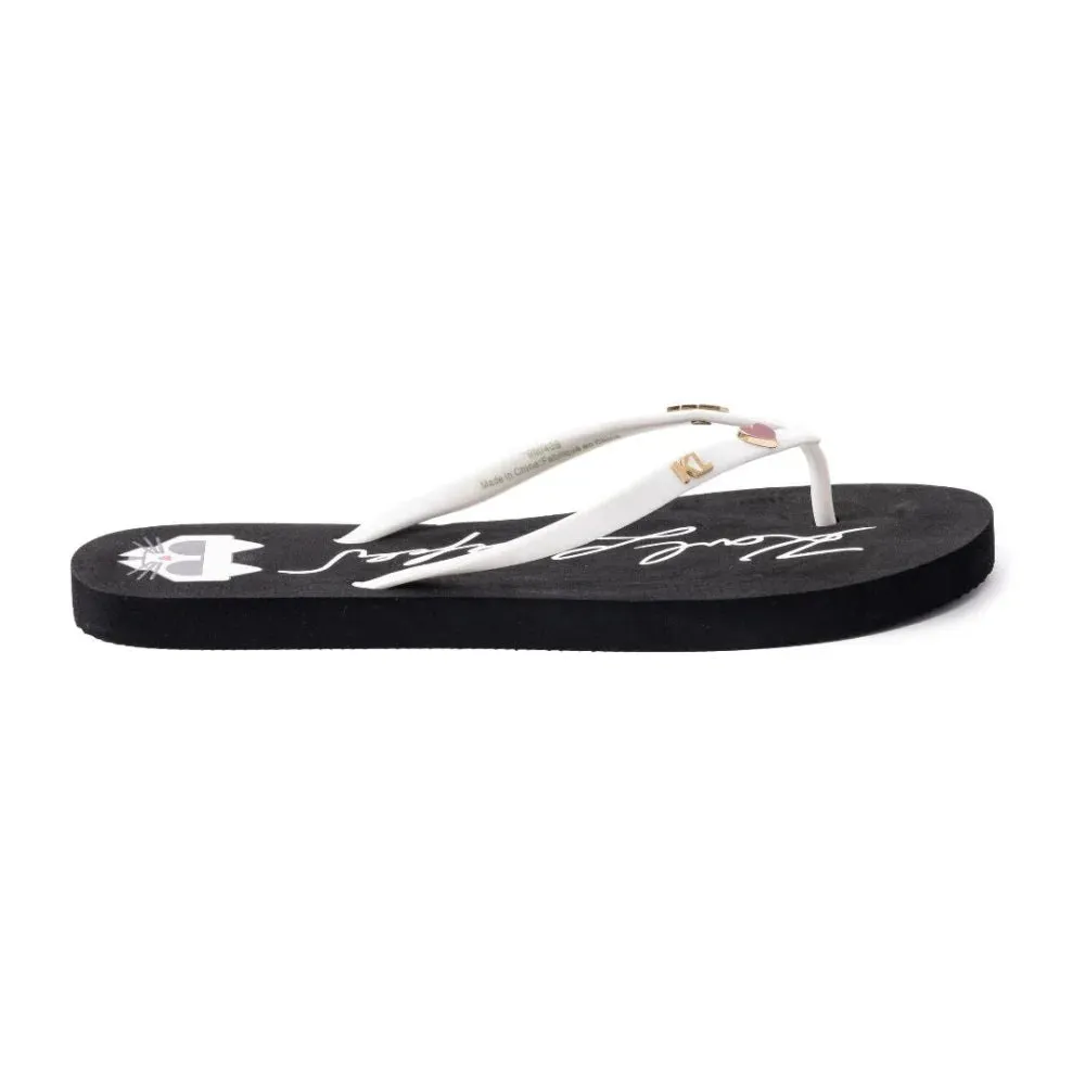 Karl Lagerfeld Paris Flip Flop Black & White Women