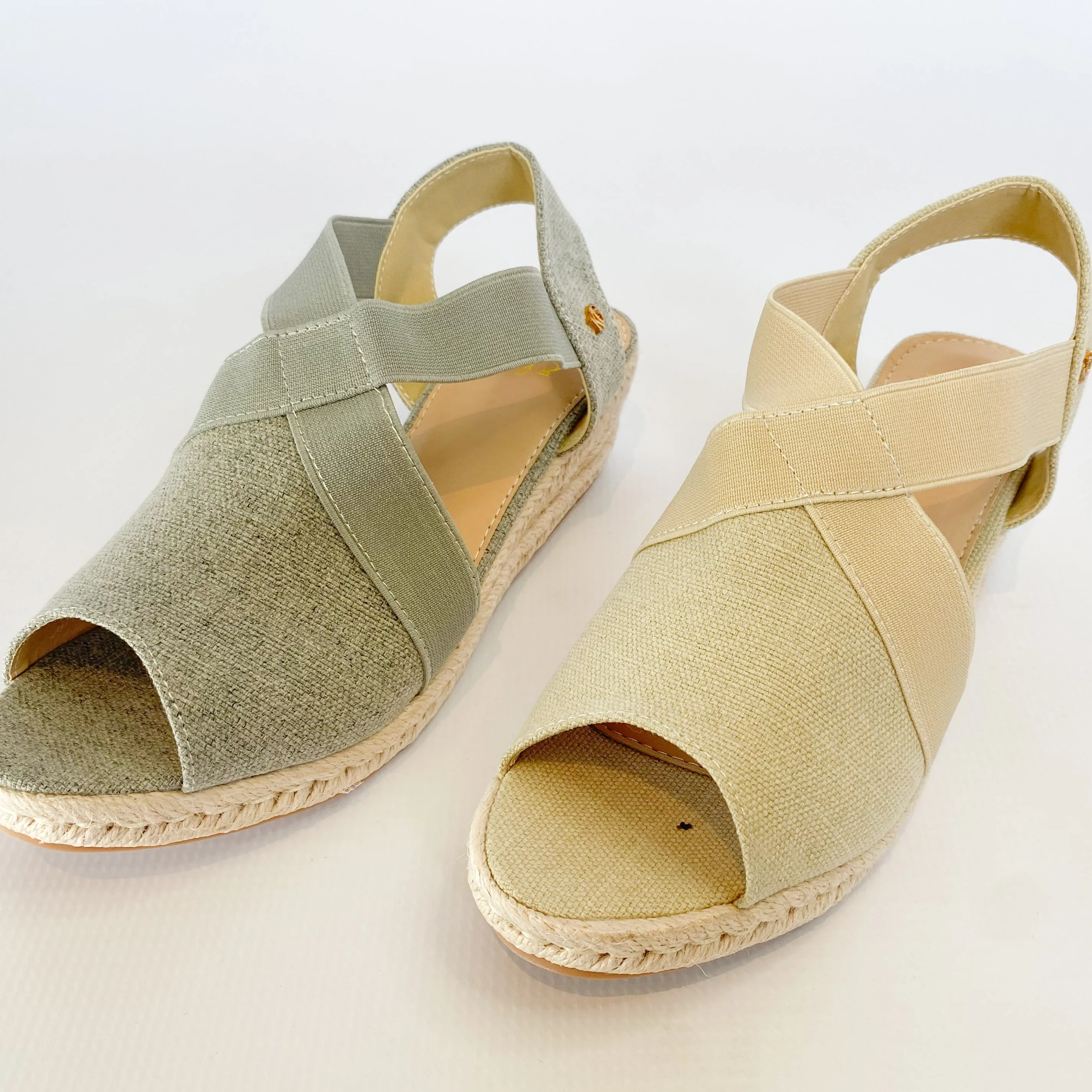 KG Natural espadrille wedge