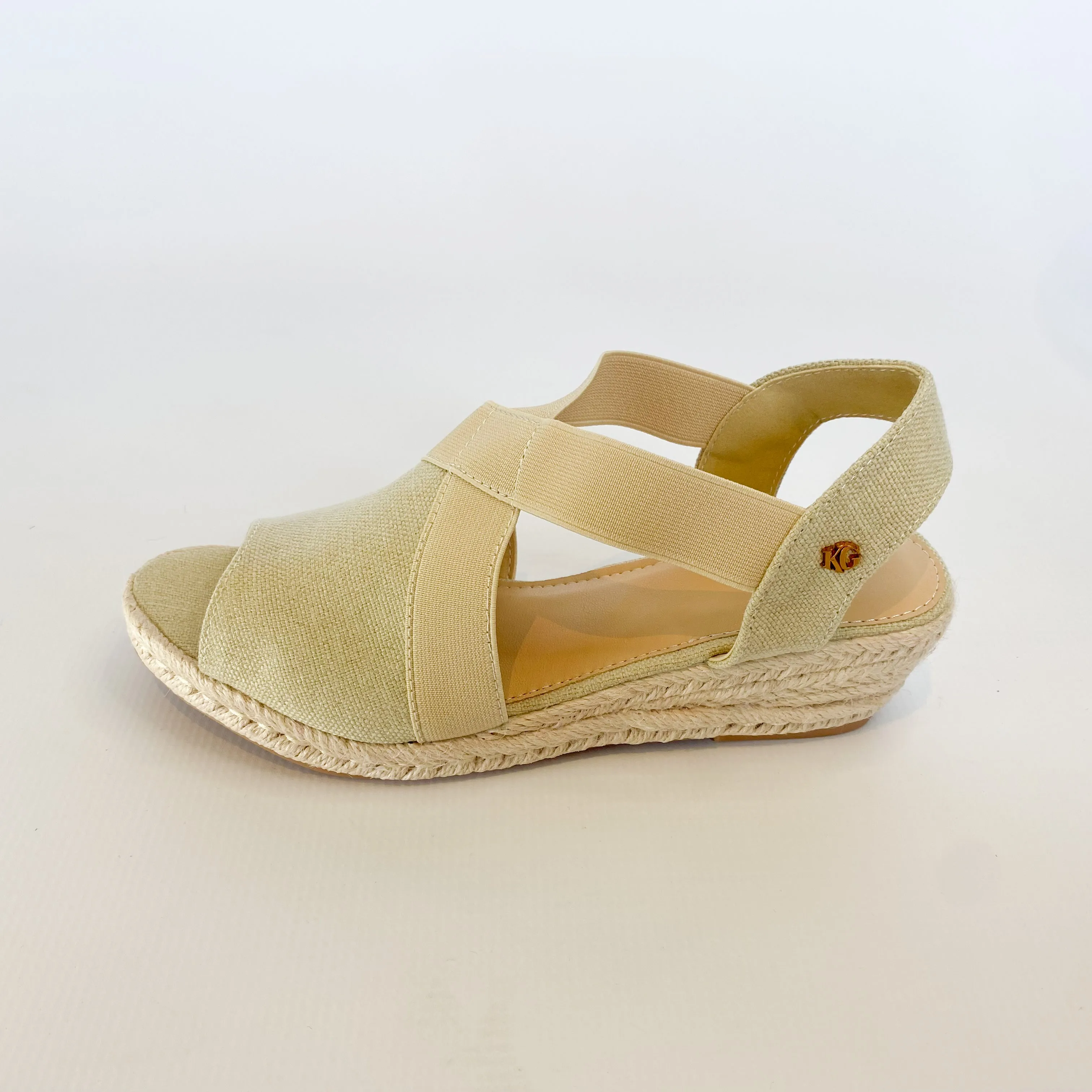 KG Natural espadrille wedge