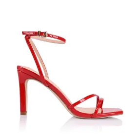 Kimmy Slim Strappy Heels - Red Patent