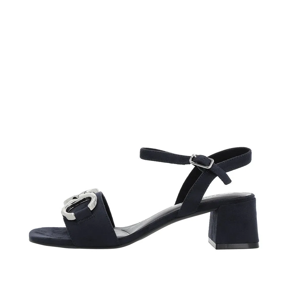 Ladies Navy Suede Remonte Dress Sandals Low Heel Strap D1L50-14 sale