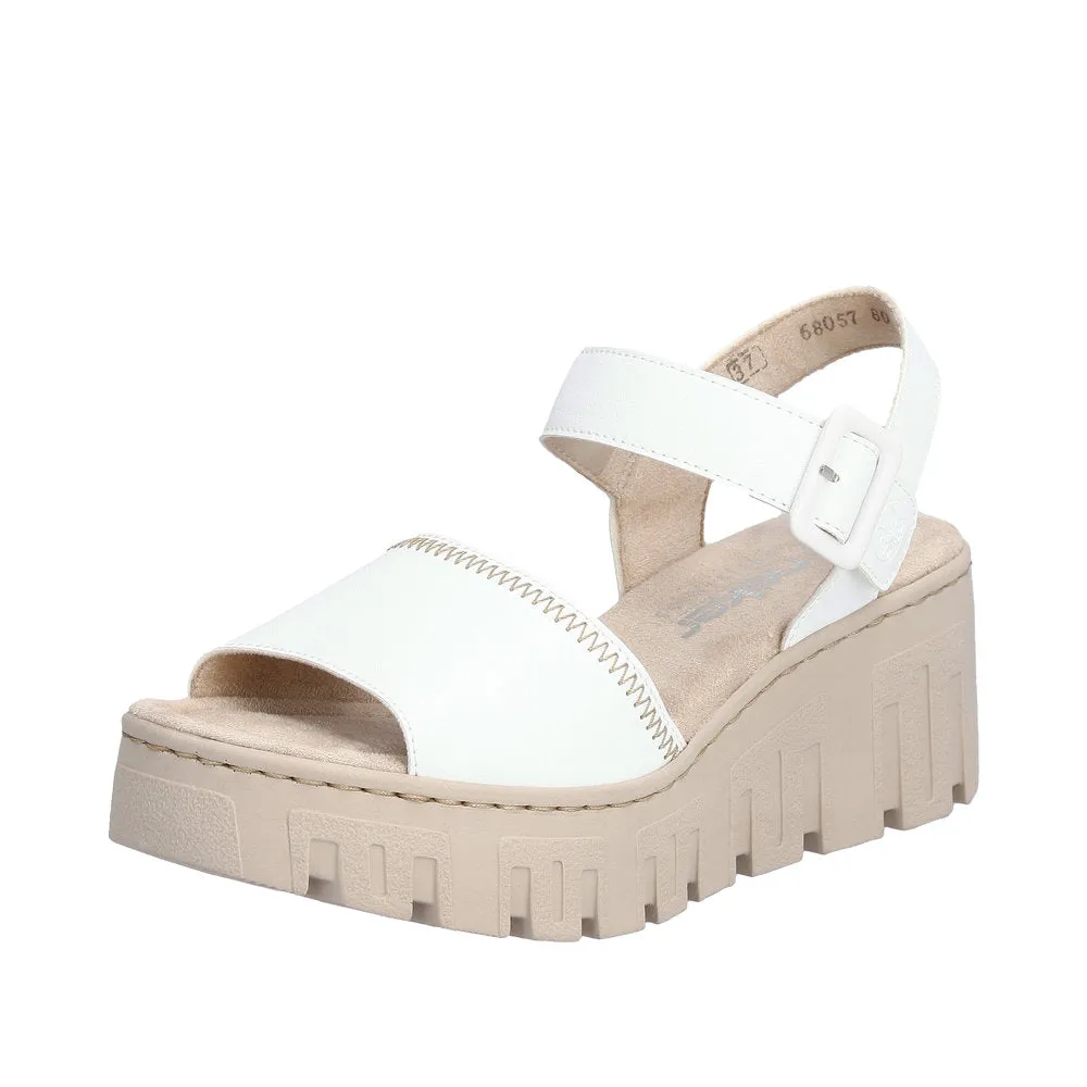 Ladies Rieker Sandals Chunky Wedge Heel 68057-80 sale