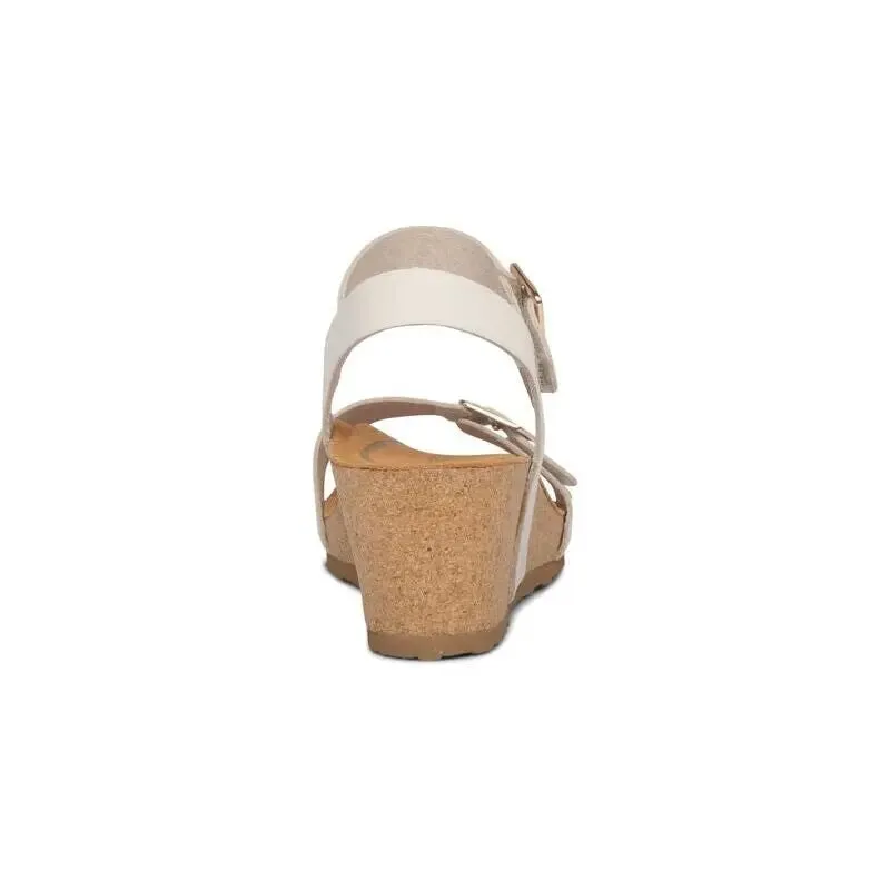 Lexa Quarter Strap Wedge - Ivory