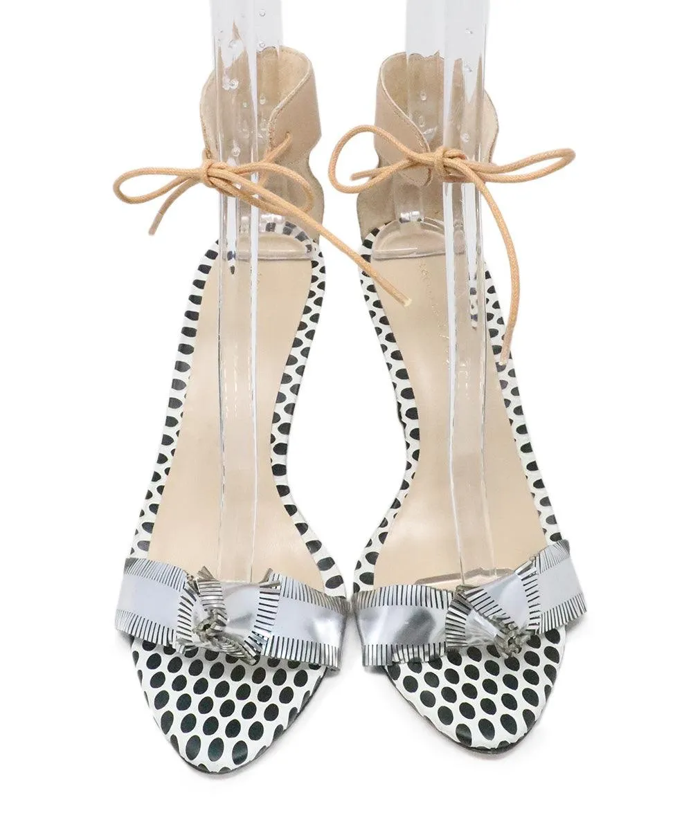 Loeffler Randall Nude Sandals w/ Black & White Detailing sz 7.5