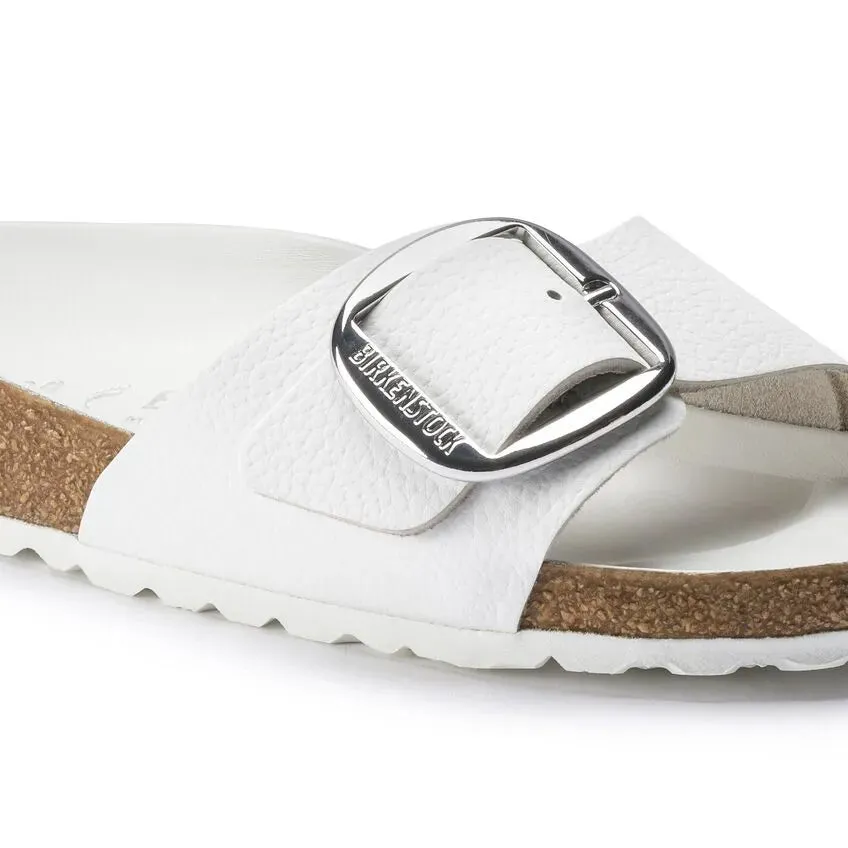 Madrid Big Buckle Narrow - White Leather