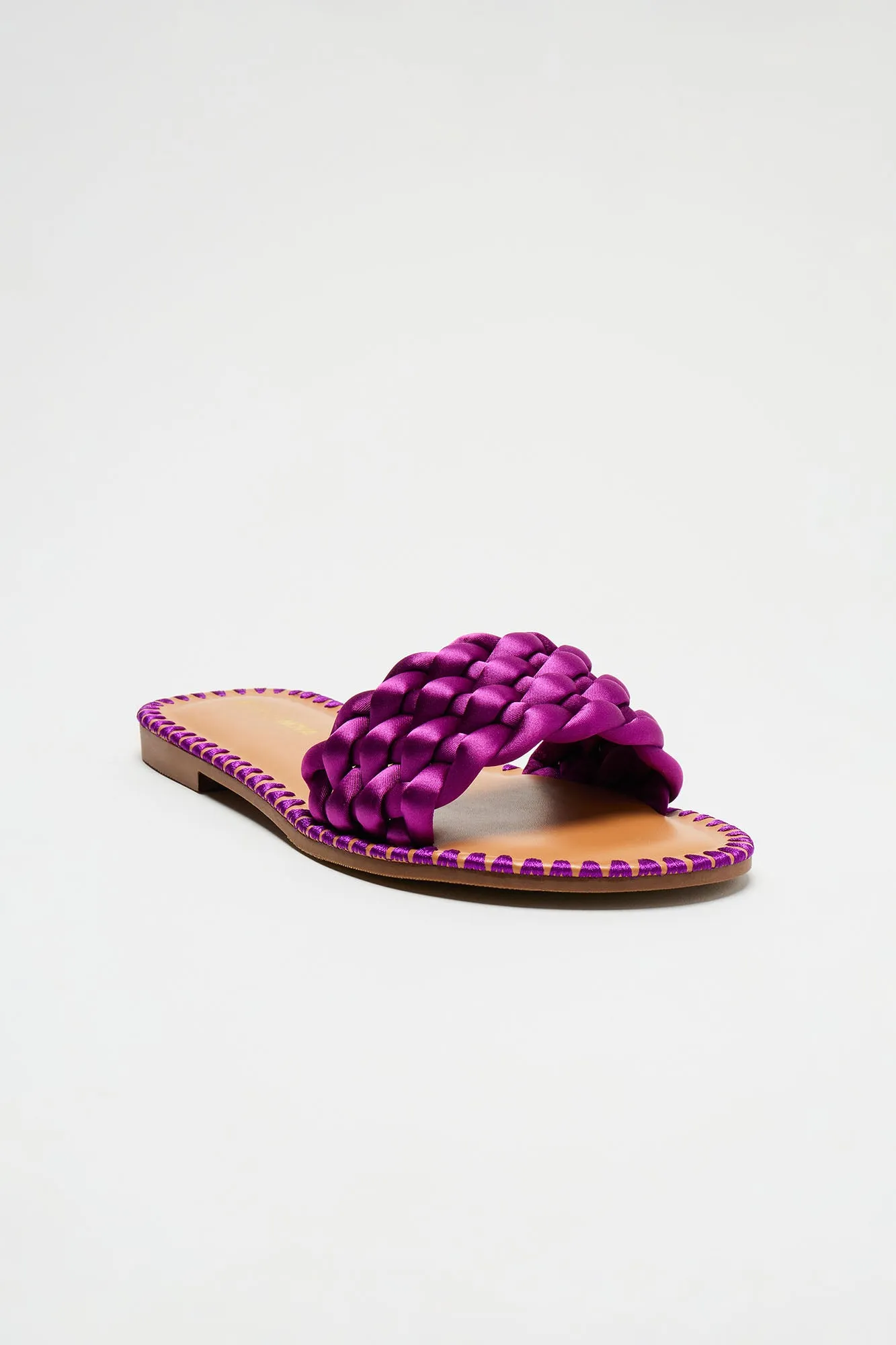 Maliyah Braided Flat Sandals - Fuchsia