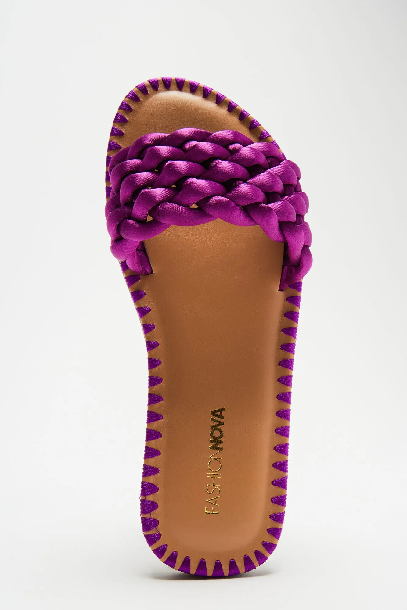 Maliyah Braided Flat Sandals - Fuchsia