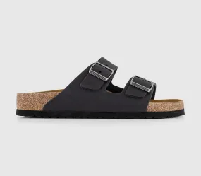 Mens Birkenstock Arizona Two Strap Oiled Black Leather