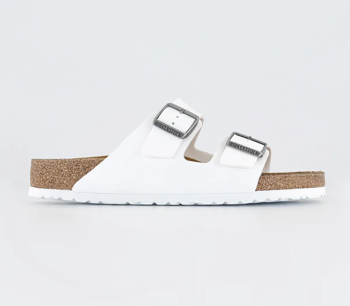 Mens Birkenstock Arizona Two Strap White Birko