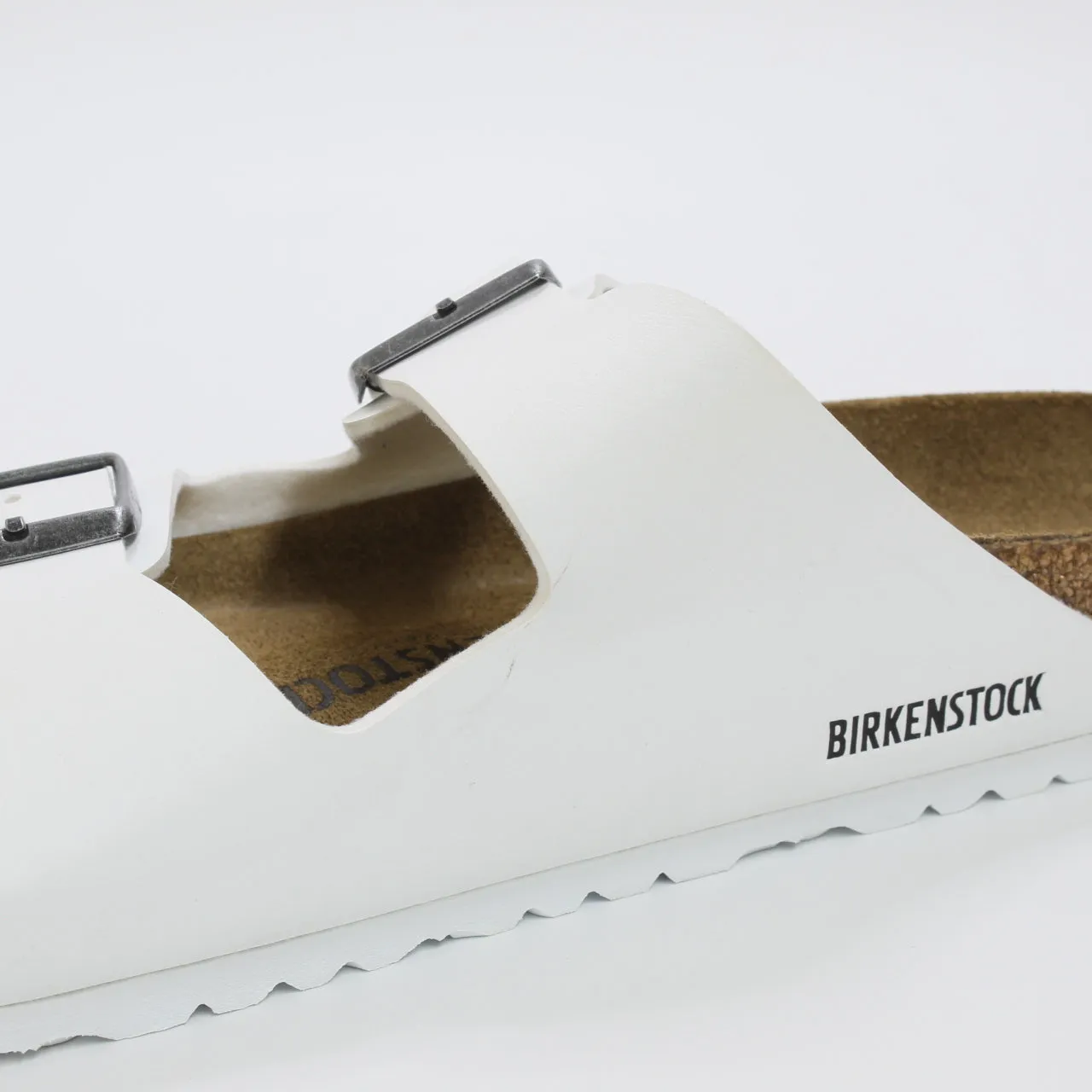 Mens Birkenstock Arizona Two Strap White Birko