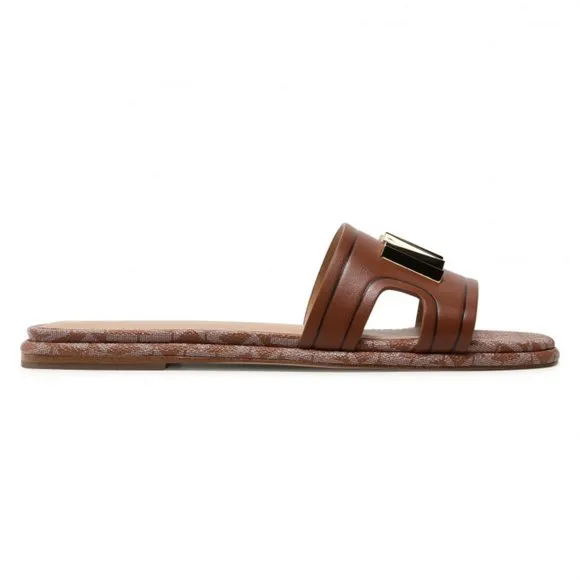 MICHAEL MICHAEL KORS Kippy Leather Slide Sand