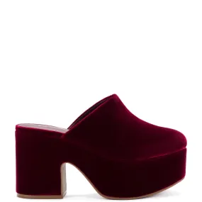 Miso Platform Clog In Wine Velvet