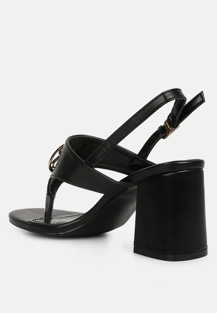 Monde Block Heel Thong Sandals