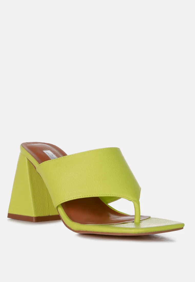 Muse Me Triangular Block Heel Thong Sandals