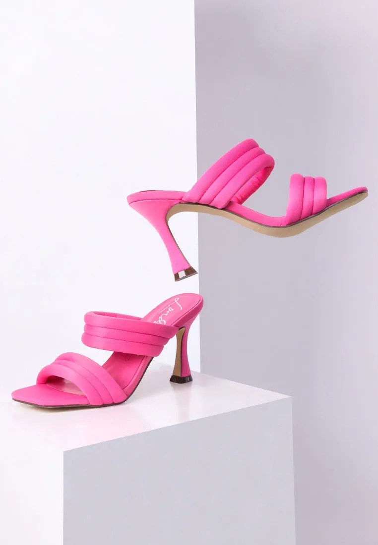 New Crush Quilted Spool Heel Sandals