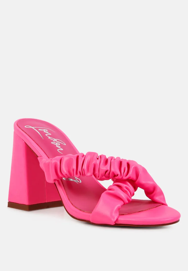 Page 3 Scrunchie Strap Block Sandals