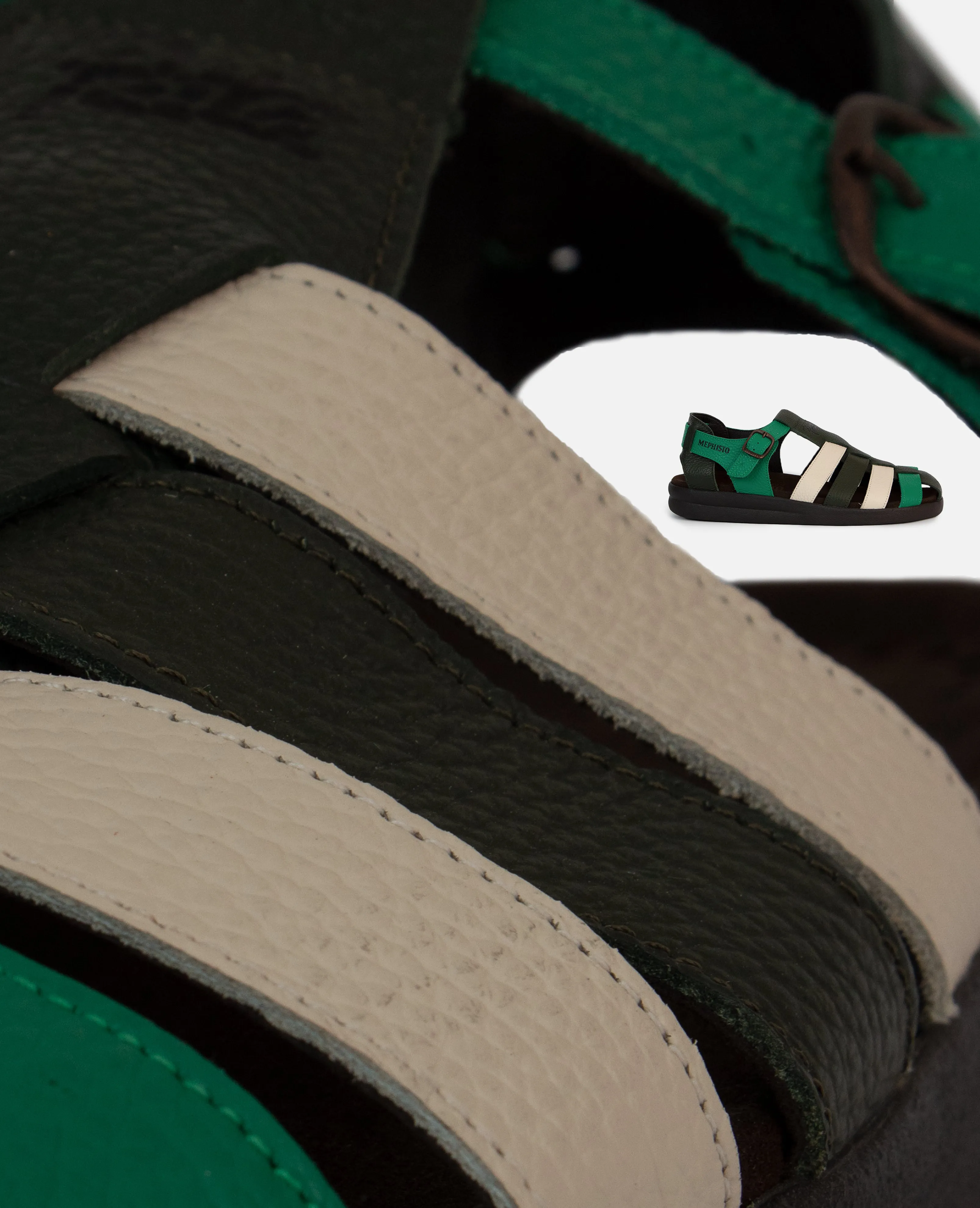 Patta x Mephisto Sam Sandals (Green)